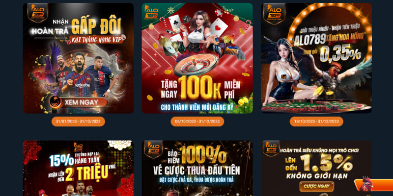 Link vào alo789. Net | thưởng lớn 100k miễn phí cực hời 6 Các sự kiện hot khi cá cược tại link vào alo789. Net